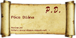 Pócs Diána névjegykártya